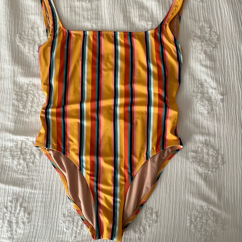 Madewell Striped Multicolor Swimsuit